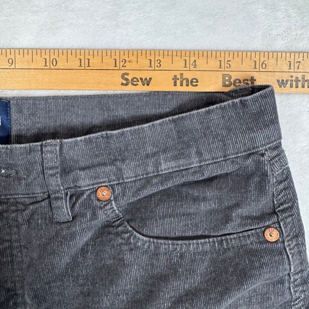 GAP Corduroy Shorts Women Size 10 Gray Raw Hem Cutoff Casual QLS0910S F22 Boho - Picture 7 of 9